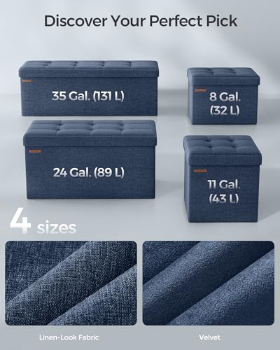 30 Inches Folding Storage Ottoman Bench