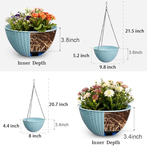 Hanging Planters for Outdoor Plants (4 Count)