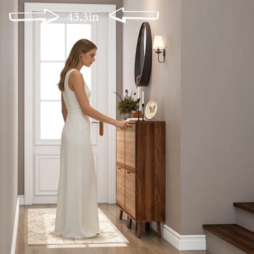 Freestanding Shoe Cabinet for Narrow Entryways