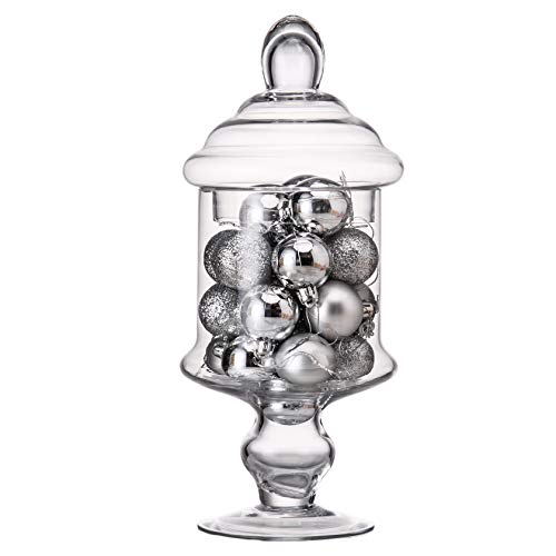 Clear Glass Apothecary Jar Decorative Candy Buffet Jars Elegant Glass Storage Containers