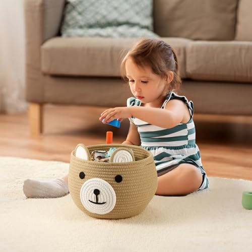 2 Pack Cotton Rope Baby Basket