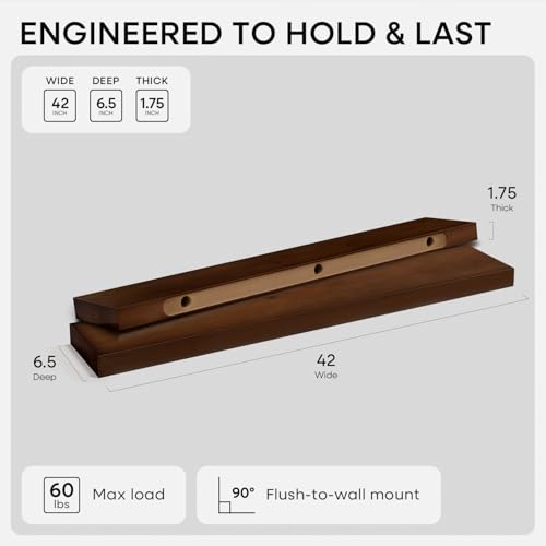 42 Inch Floating Shelves (3 Count)