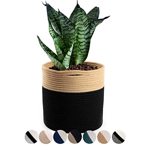 Woven Cotton Rope Plant Basket for 10