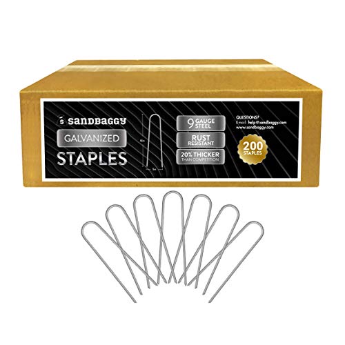 Galvanized 6 Inch Landscape Staples ~ 9 Gauge Steel