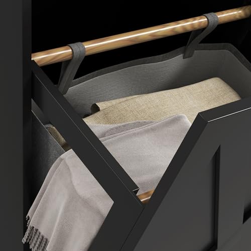 Tilt Out Laundry Hamper Cabinet with 2 Removable Baskets