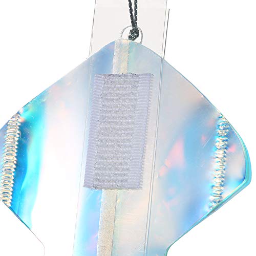 Iridescent Hanging Decorations Round Foil Decorative Folding Fans Rainbow Shine Party Ornaments for Bridal Shower Wedding Birthday Frozen Theme Party Decorations (2 Count)