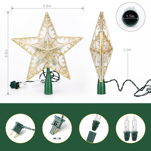 Christmas Star Tree Topper Lights