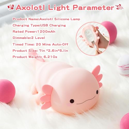 Pink Axolotl Lamp