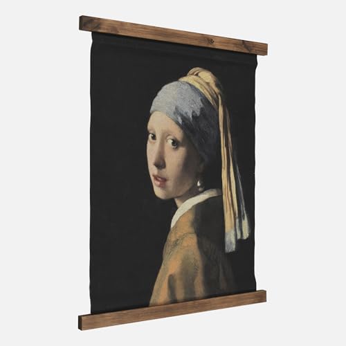 Girl with a Pearl Earring Tapestry Vintage Hanging Canvas Wall Art by Johannes Vermeer