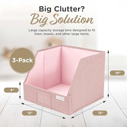 Open Front Trapezoid Closet Bins (3 Count)