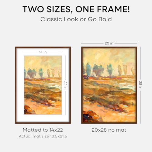 20x28 Brown Oak Picture Frame