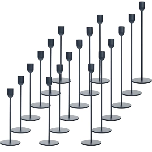 18 Pcs Black Candle Holders Set (18 Count)