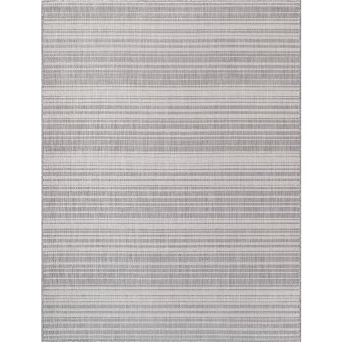Stripe Outdoor Rug 6x9 Washable Outside Carpet for Indoor Patio Porch Waterproof Easy Cleaning Non Shedding Area Rugs Gray 6 x 9