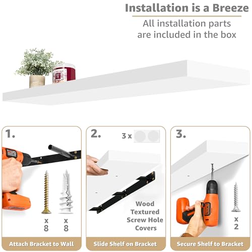 Floating Shelves for Wall Storage (2 Count)