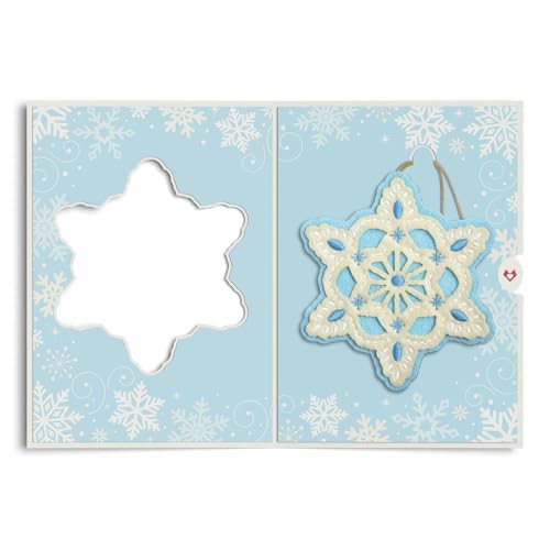 Icy Snowflake Christmas Card with Envelope