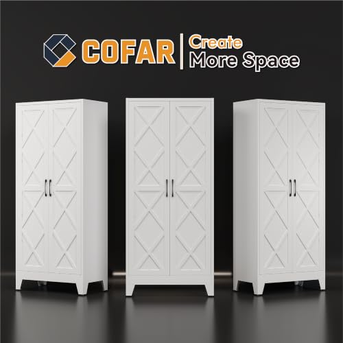 Metal Kitchen Cabinet with 2 Door and 4 Adjustable Shelves