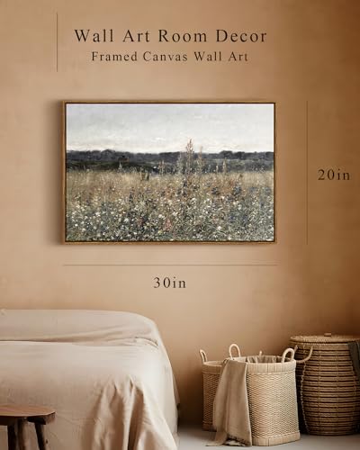 Framed Canvas Wall Art Vintage Decor