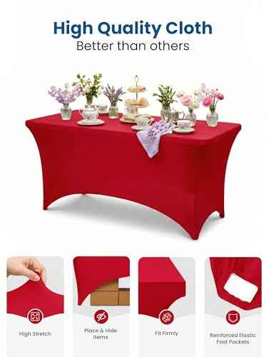 Spandex Table Cloth 2 Pack [4FT (2 Count)