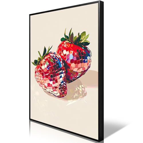 Funky Red Strawberry Disco Wall Art