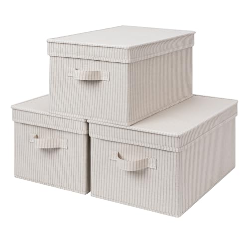 Fabric Storage Bins with Lids (3 Count)