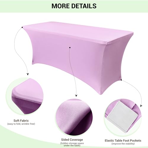6ft Stretch Spandex Table Cover (2 Count)