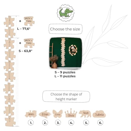 Personalized Wooden Growth Chart for Kids
