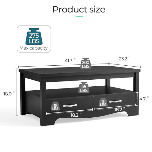 Farmhouse Coffee Table with Storage