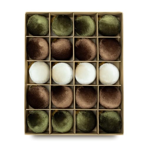 20pcs Velvet Christmas Ornaments (20 Count)
