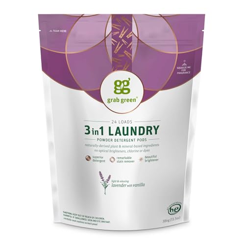 3-in-1 Laundry Detergent Pods, Lavender + Vanilla, 24 Count