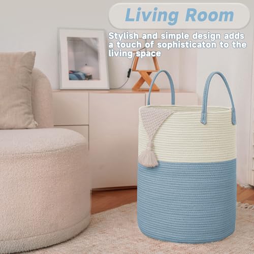 80L Cotton Rope Laundry Basket Hamper