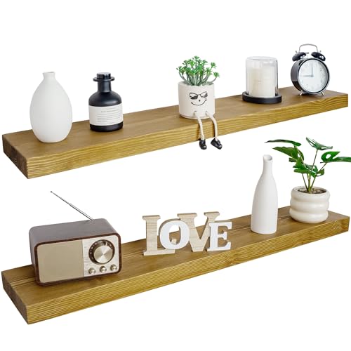 Wood Floating Shelves for Wall 60 inch Set of 2 (2 Count)