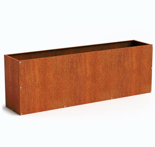 Corten Steel Rectangular Outdoor Planter Box