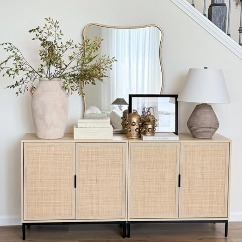 Andrew Bohemian Entryway Storage Cabinet or Kitchen Sideboard Credenza