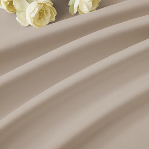 Taupe Room Darkening Curtains 108 Inches Long (2 Count)