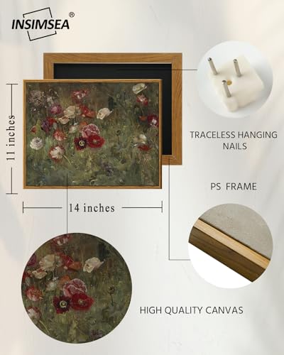 Framed Canvas Wall Art Vintage Decor
