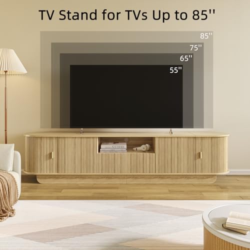 86.6'' Fluted TV Stand for 55