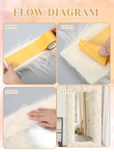 Full Length Mirror Cover 59 x 16 Inch Fluffy Universal