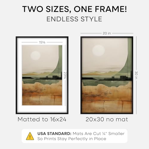 20x30 Black Oak Picture Frame