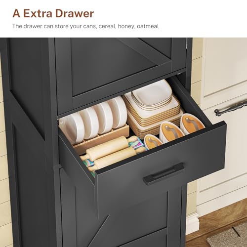 Tall Storage Cabinet with Door Shelves & Drawer