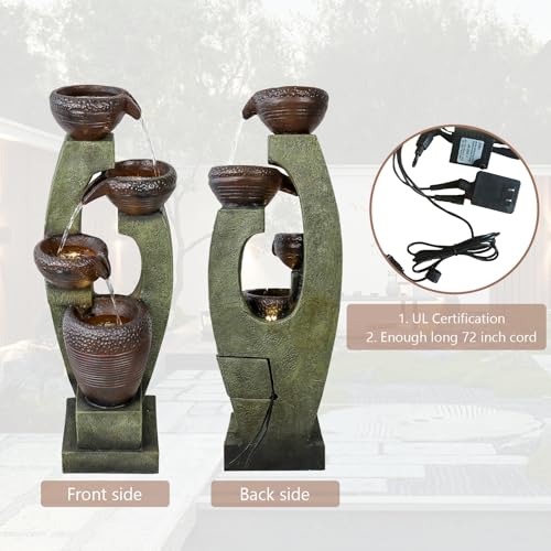 40” H Modern Outdoor Fountain