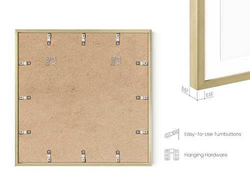 20x20 Gold Metal Picture Frames Matted to 16x16 (3 Count)