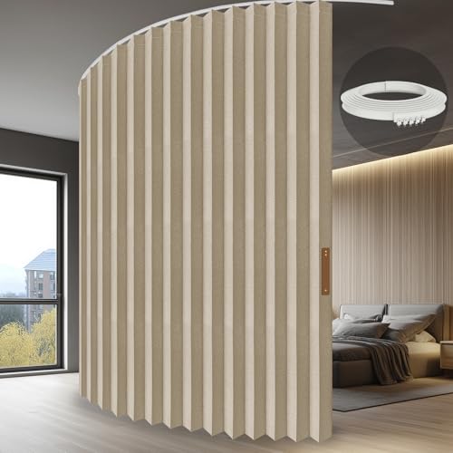 ILRON Accordion Folding Room Partition with Ceiling Track