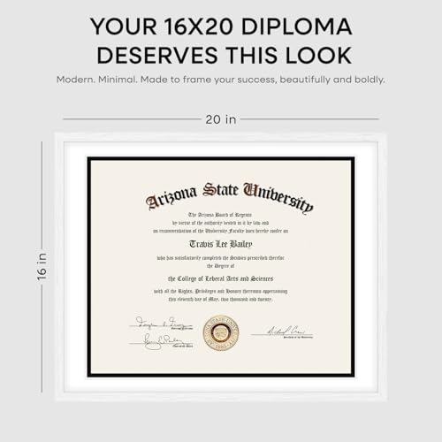16x20 Black Oak Diploma Frame (2 Count)