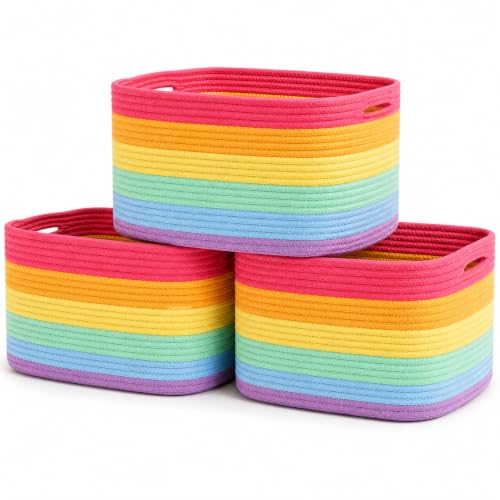 Rainbow Baskets for Shelves (3 Count)