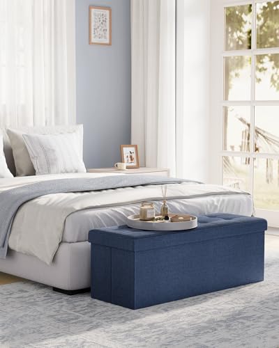 43.3 Inches Folding Storage Ottoman Bench
