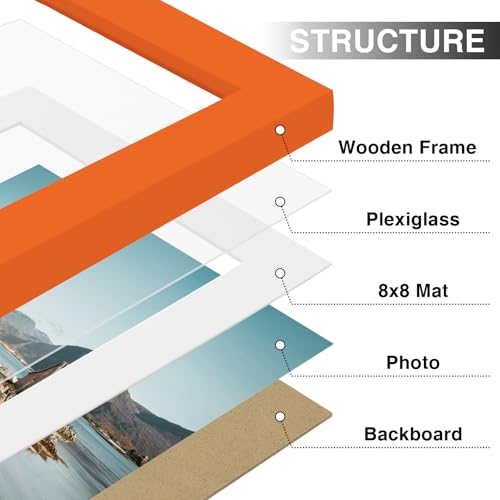 12x12 Picture Frames Set of 9 for Wall Mounting (9 Count)