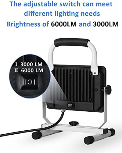 6000 Lumen LED Work Light with Stand