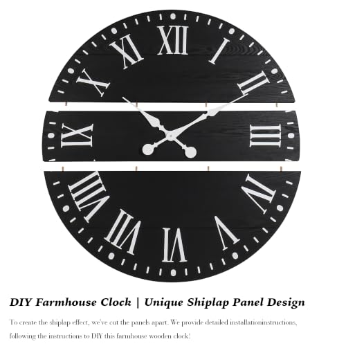 Large Wall Clock with Roman Numeral