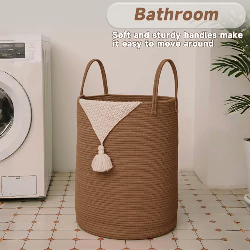 60L Cotton Rope Laundry Basket Hamper