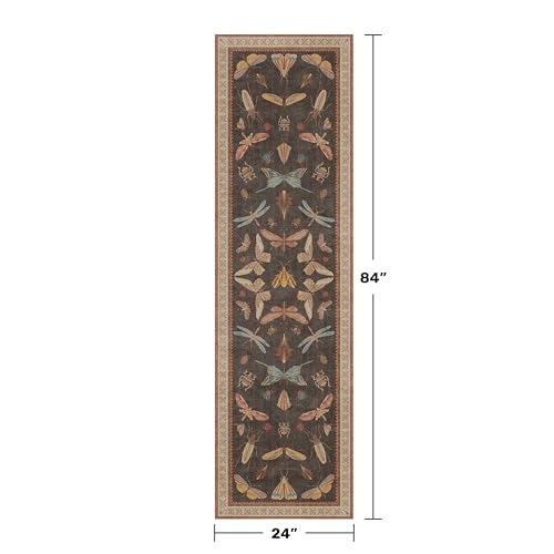 Washable Brown Runner Rug 2x7 (14 Sq Ft)
